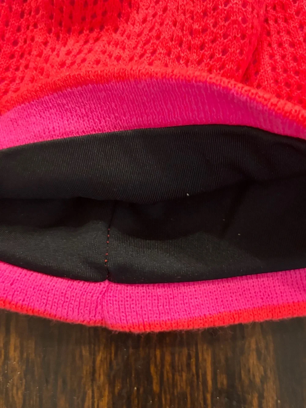 Champion knit coral hat with Pink Accent Trim ONE SIZE